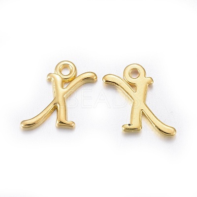 Alloy Letter Pendants PALLOY-X0037-68G-1