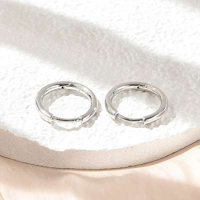 Brass Huggie Hoop Earrings EJEW-K083-29P-1