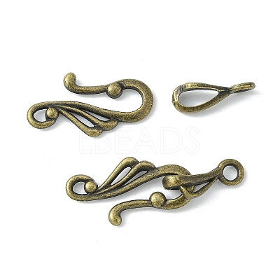 Tibetan Style Hook and Eye Clasps LS-MLF1157Y-NF-1