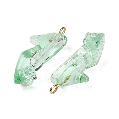 Transparent Resin Rhinestone Pendants RESI-Q021-01B-1