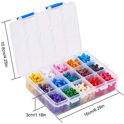 15 Colors Opaque Acrylic Beads SACR-PH0007-07-1