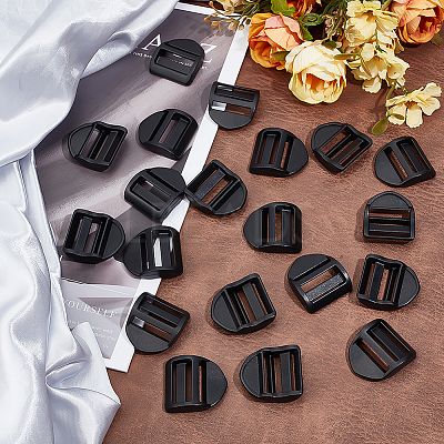 POM Plastic Ladder Lock Slider Buckles FIND-WH0366-013-1