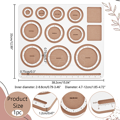 Wooden Bead Design Boards WOOD-WH0042-26A-1