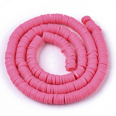 Handmade Polymer Clay Beads Strands CLAY-R089-6mm-059-1