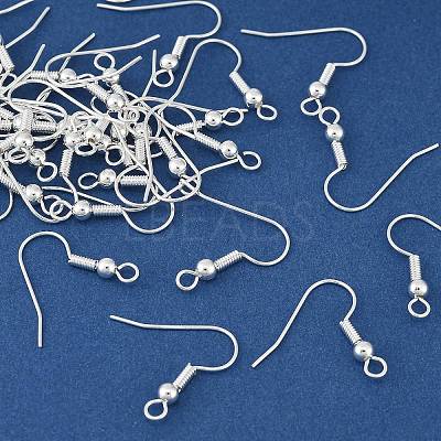 Brass Earring Hooks KK-H258-06A-S-1