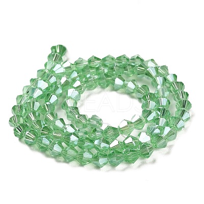 Transparent Electroplate Glass Beads Strands LS-GLAA-F029-3mm-A24-1