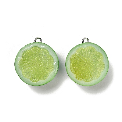 Opaque Resin Pendants RESI-Z042-01P-03-1