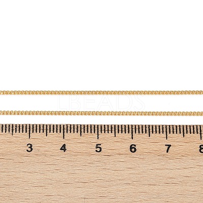 Long-Lasting Plated Brass Curb Chain Necklaces NJEW-K112-07G-NF-1