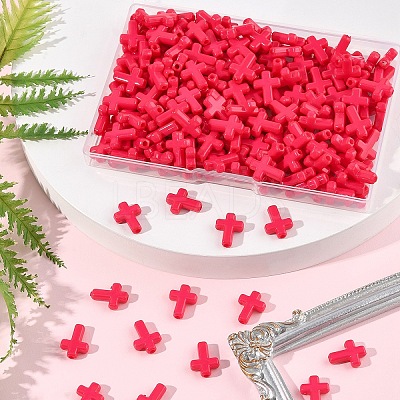 200Pcs Opaque Acrylic Beads SACR-FS0001-39E-1