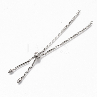 Tarnish Resistant Adjustable 304 Stainless Steel Slider Bracelets Making X-STAS-T050-030P-1