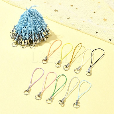 100Pcs Polyester Cord Mobile Straps MOBA-FS0001-02H-1