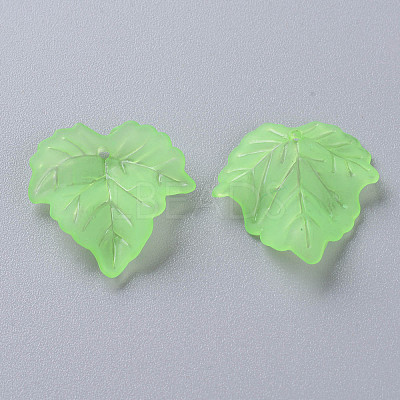 Autumn Theme Transparent Frosted Acrylic Pendants X-PAF002Y-28-1