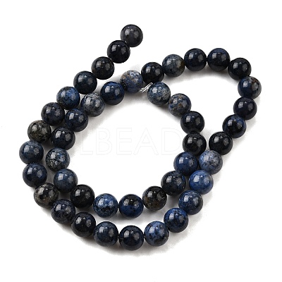 Natural Grade AA Dumortierite Quartz Round Bead Strands X-G-P075-43-4mm-1