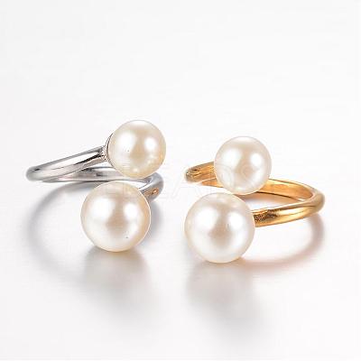304 Stainless Steel Finger Rings STAS-G067-09-1