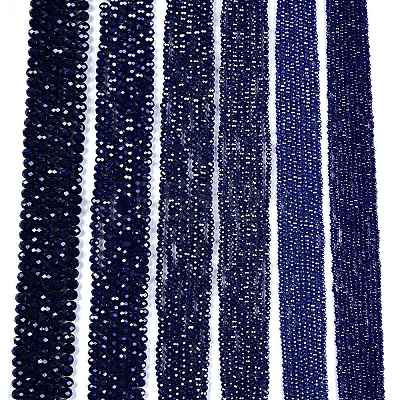 Electroplate Glass Beads Strands EGLA-A044-P6mm-A07-1