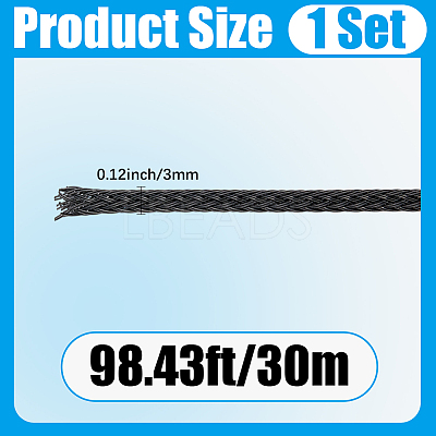 30M Flexible PET Cable Wrap Cord Protector OCOR-CL0001-04A-1