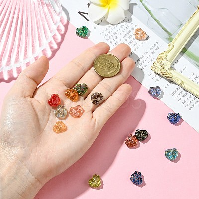 16Pcs 15 Colors Handmade Lampwork Beads LAMP-CJ0002-47-1