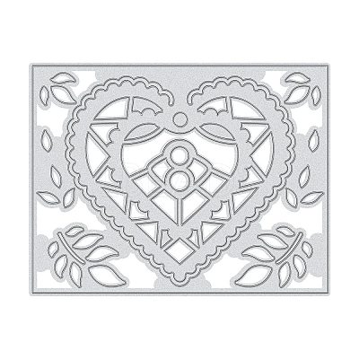 Heart Carbon Steel Cutting Dies Stencils DIY-WH0170-061-1