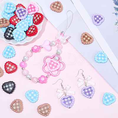 30Pcs Printed Opaque Acrylic Beads OACR-SC0002-75-1