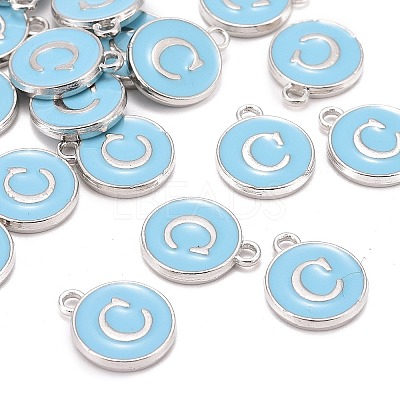 Platinum Plated Alloy Enamel Charms LS-ENAM-S118-04C-P-1
