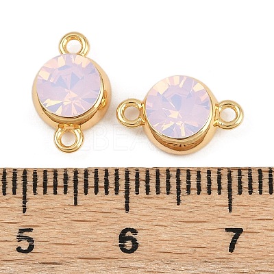 Brass Pave Cubic Zirconia Connector Charms KK-H078-06G-03-1