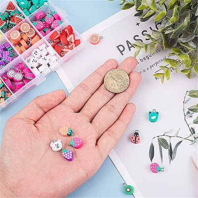 Handmade Polymer Clay Pendants CLAY-NB0001-12P-1
