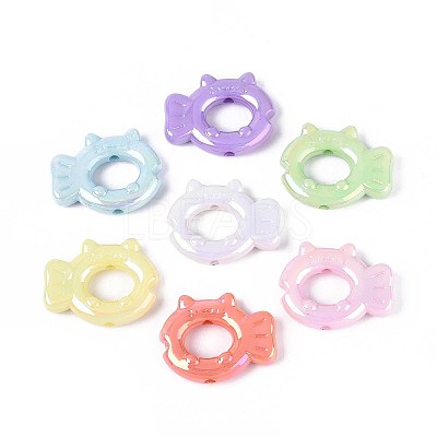 UV Plating Opaque Acrylic Bead Frame OACR-T028-75-1