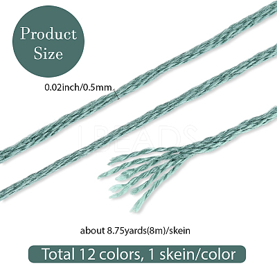 6-Ply Polyester Embroidery Floss OCOR-WH20074-01A-07-1