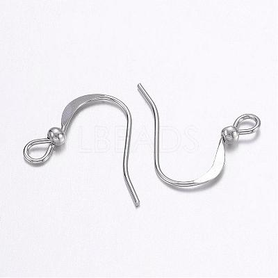 Brass Platinum French Earring Hooks X-KK-Q365-P-NF-1