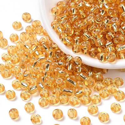 6/0 Transparent Glass Round Seed Beads X-SEED-J010-F6-22B-1