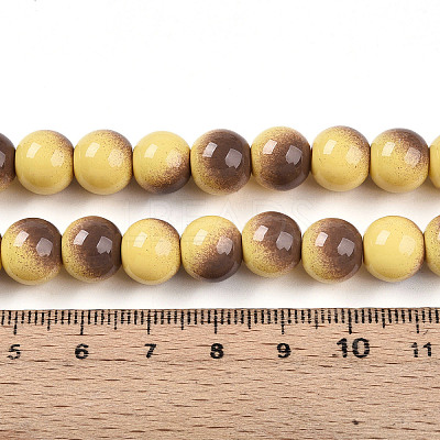 Baking Paint Glass Beads Strands DGLA-N012-10mm-09-1