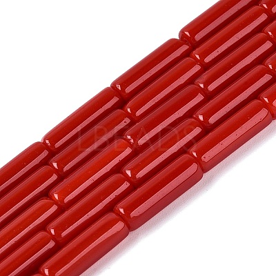 Opaque Solid Color Glass Beads Strands GLAA-N070-01A-CM-1