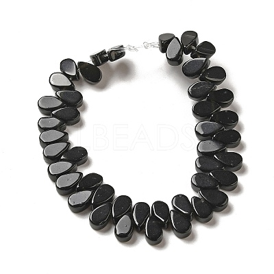 Natural Black Mahogany Obsidian Beads Strands G-B064-B53-1