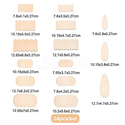 Unfinished Wood Cutouts WOOD-WH0029-18-1
