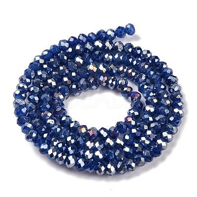 Baking Electroplate Glass Beads Strands X-DGLA-A039-J2MM-B04-1