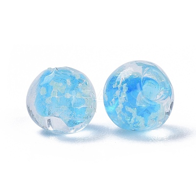 Handmade Luminous Lampwork Beads LAMP-R125-8mm-04-1