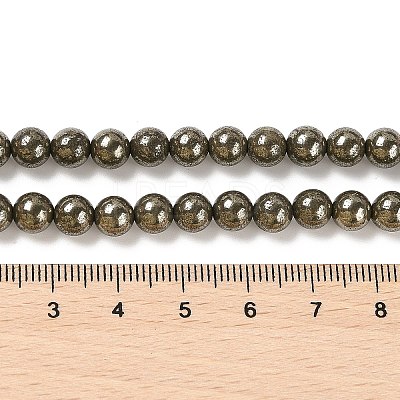Natural Pyrite Beads Strands G-A250-A01-02-1