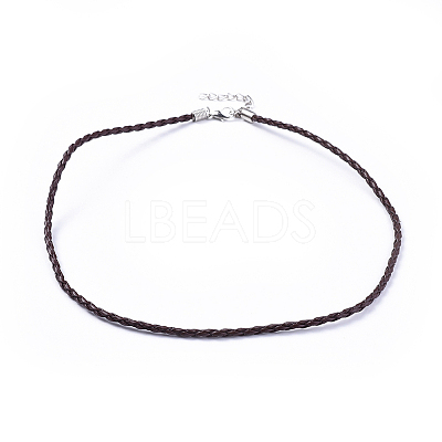 Trendy Braided Imitation Leather Necklace Making LS-X-NJEW-S105-002-1