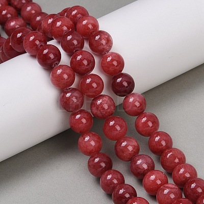 Natural Mashan Jade Round Beads Strands G-D263-10mm-XS04-01-1