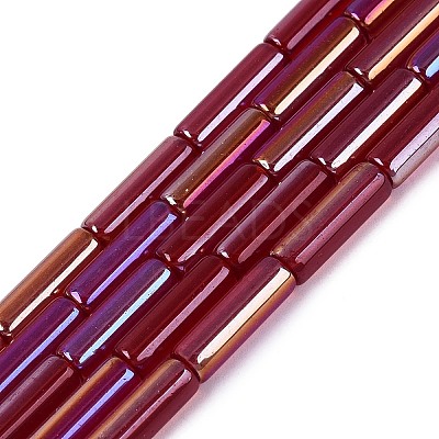 Electroplate Transparent Glass Beads Strands EGLA-Q132-02A-C01-1