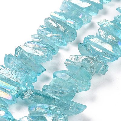 Natural Quartz Crystal Points Beads Strands G-K181-B11-1