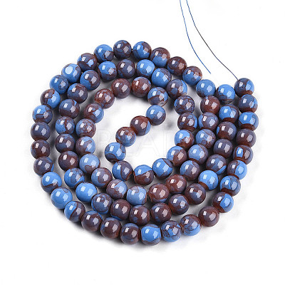 Baking Paint Glass Beads X1-DGLA-N003-10mm-C10-1
