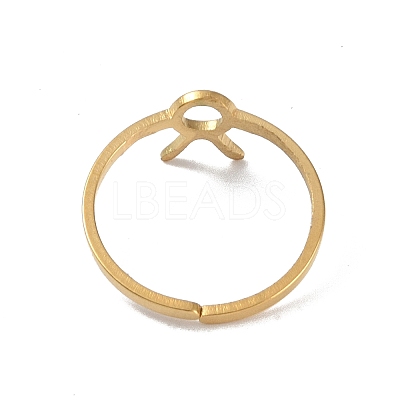 Real 18K Gold Plated 304 Stainless Steel Adjustable Finger Ring RJEW-L115-01G-05-1