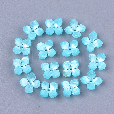 Cellulose Acetate(Resin) Bead Caps KK-S161-02D-1