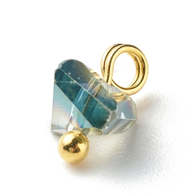 Electroplate Glass Charms PALLOY-JF00821-06-1