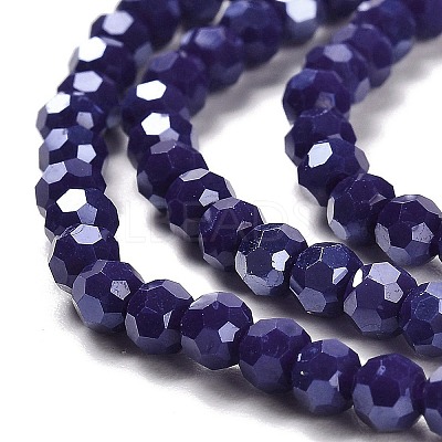 Electroplate Opaque Glass Beads Strands LS-EGLA-A035-P4mm-A09-1