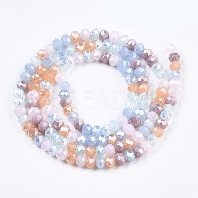 Glass Beads Strands X-GLAA-T006-16F-1