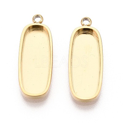 304 Stainless Steel Pendant Cabochon Component STAS-N115-42G-1