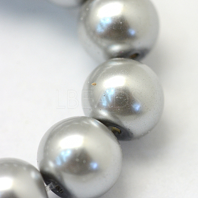 Baking Paint Pearlized Glass Pearl Round Bead Strands HY-Q003-6mm-34-1