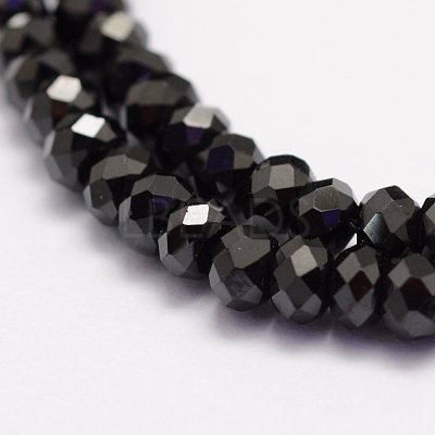 Natural Black Spinel Beads Beads Strands G-F460-19-1